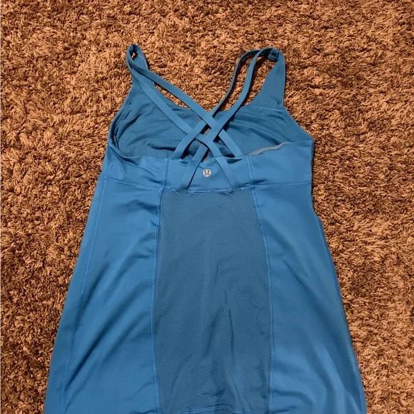 Lululemon blue tank with built in bra - Picture 2 of 4